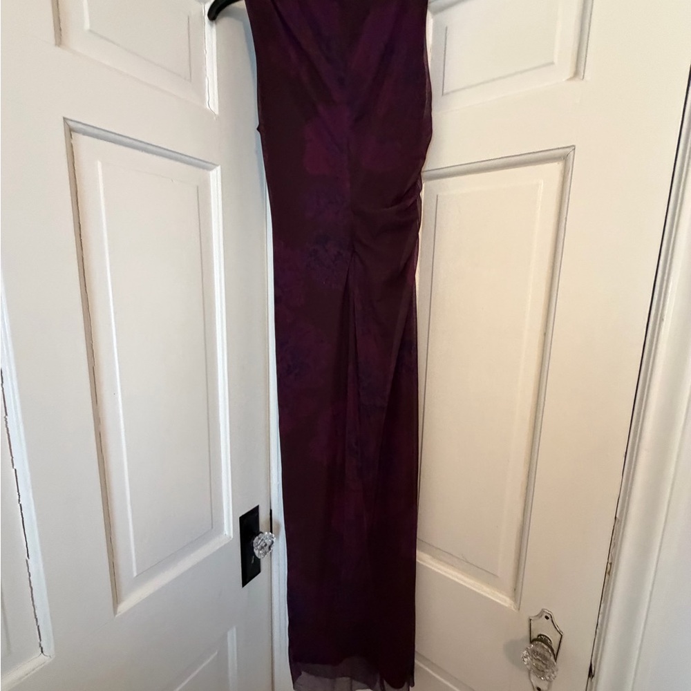Elegant Plum Evening Gown - Women's Long Dress